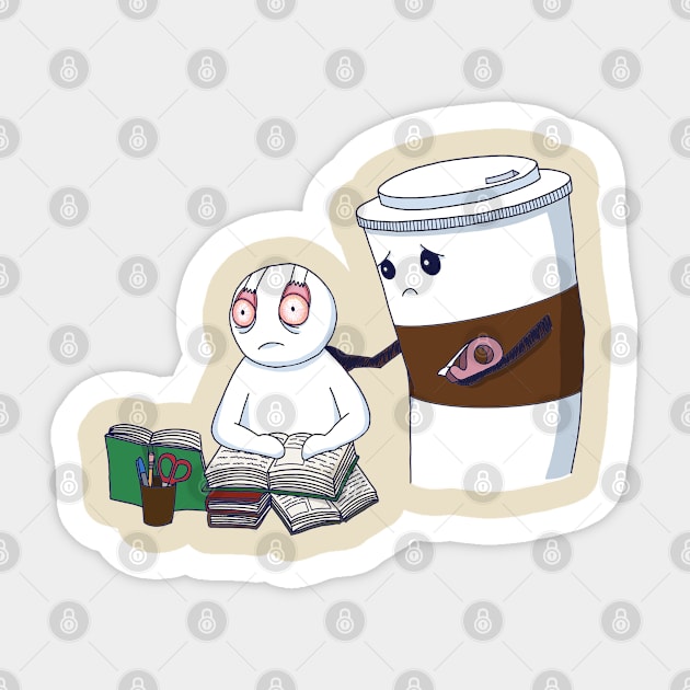 Coffe backup Sticker by baleinealunettes